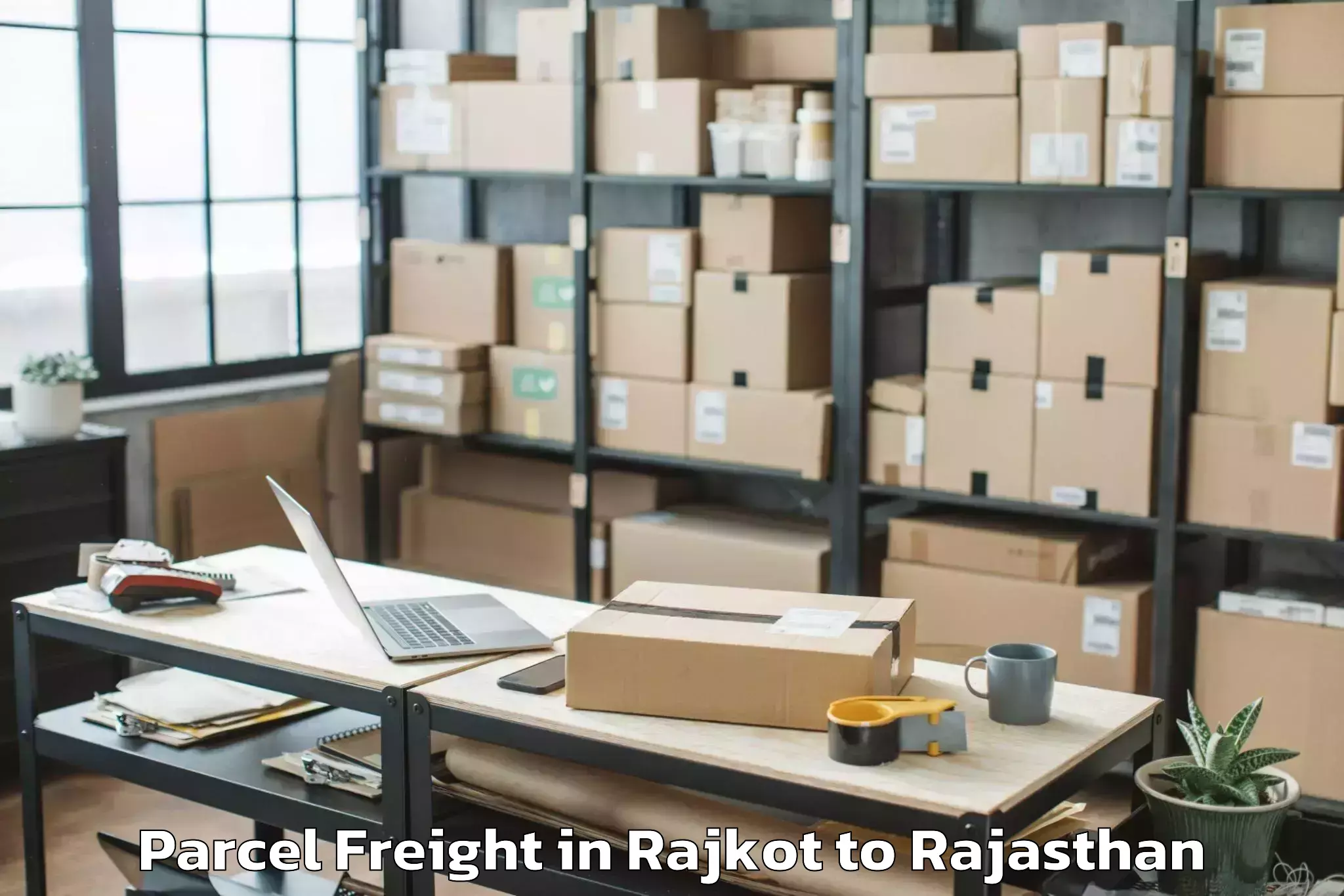 Leading Rajkot to Aklera Parcel Freight Provider